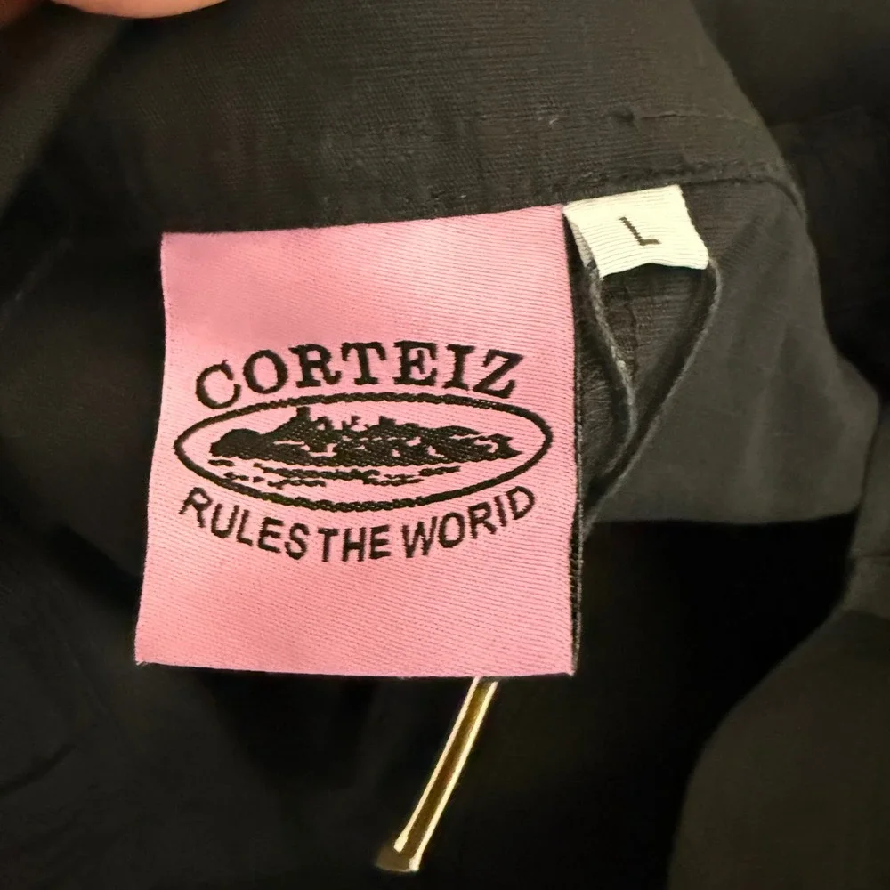 Corteiz Guerillaz Alcatraz Black Pink Ripstop Cargo Pants Mens Large 34x31 NWT